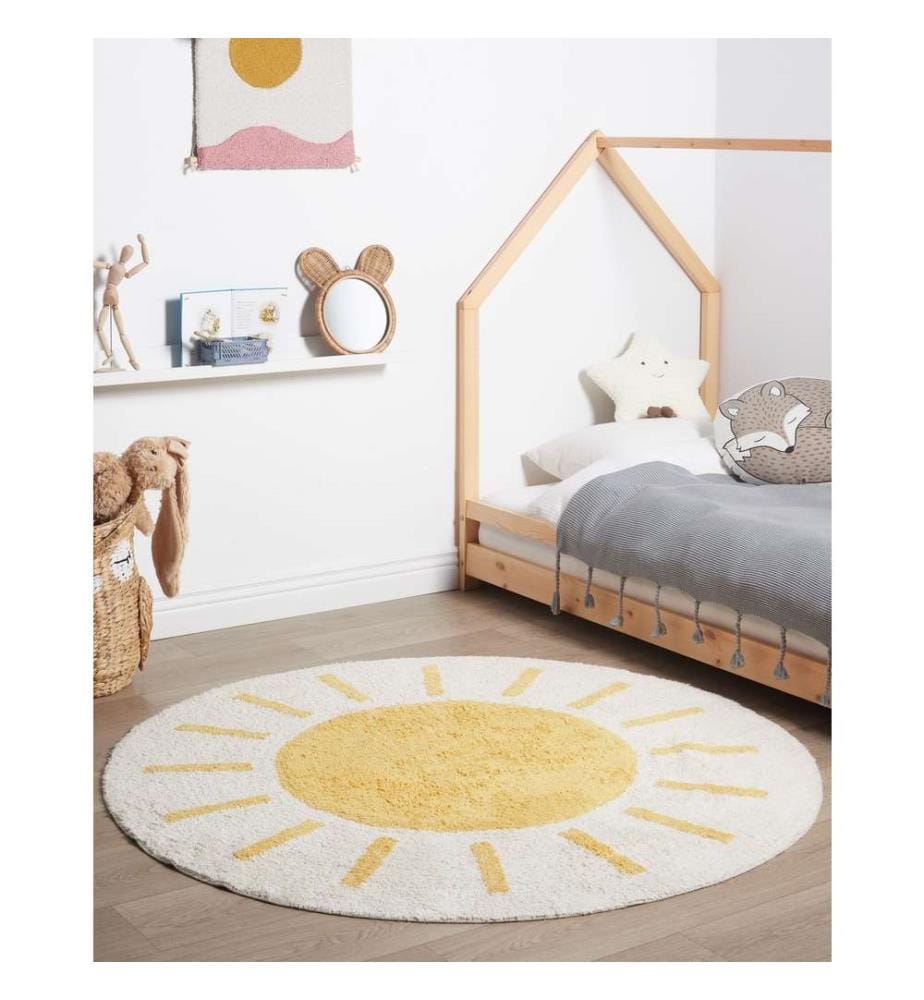 Tapis enfant BAIKER Beige ø 140 cm Coton