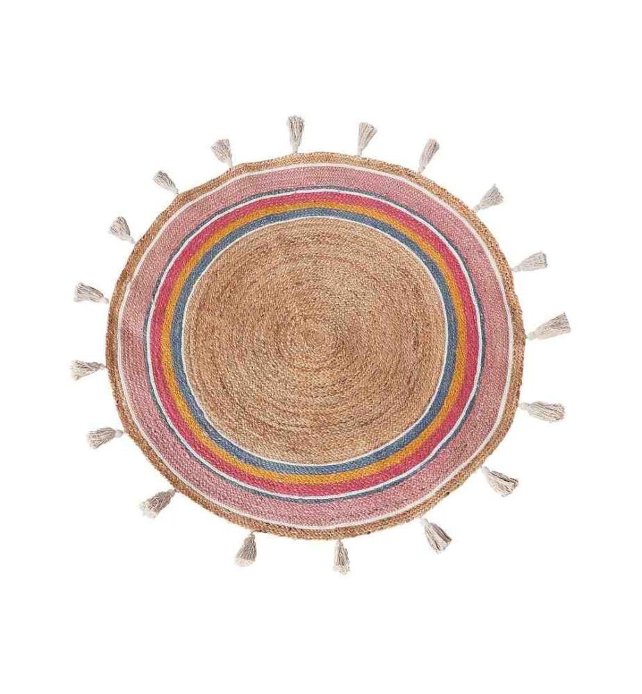 Tapis enfant ZANAVI Multicolore ø 120 cm Jute