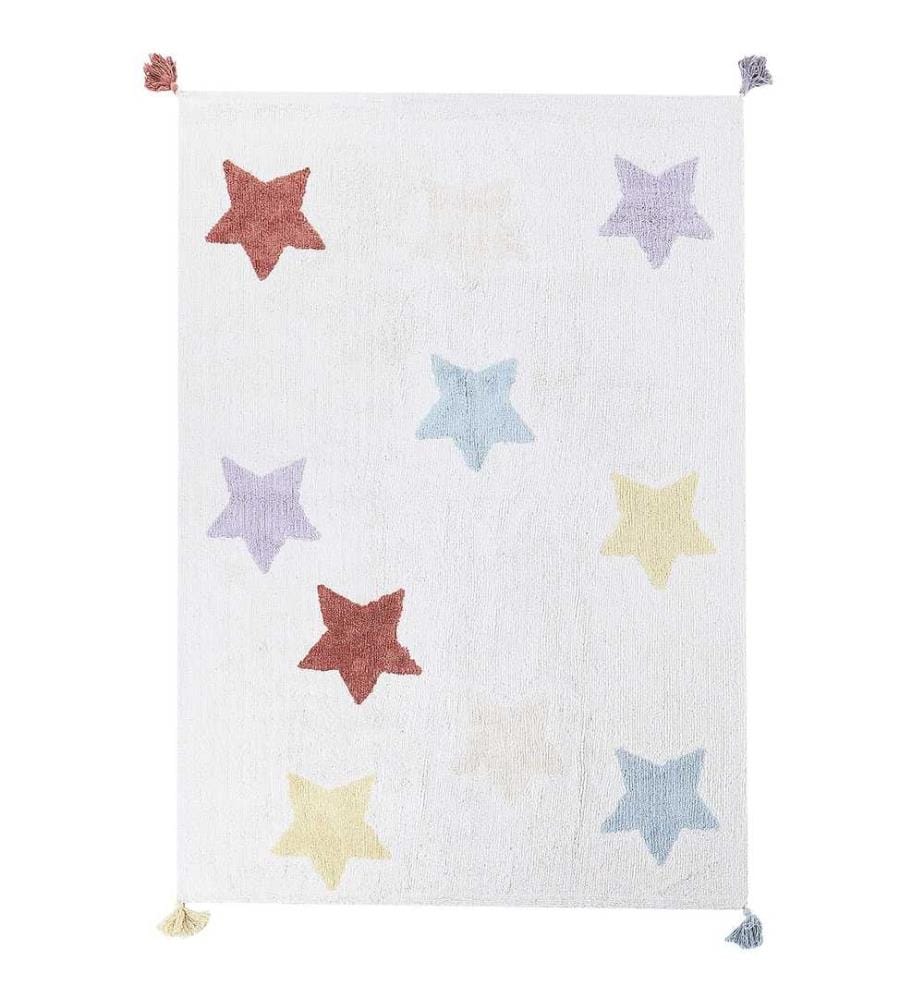 Tapis enfant MEREVI Multicolore 140 x 200 cm Coton