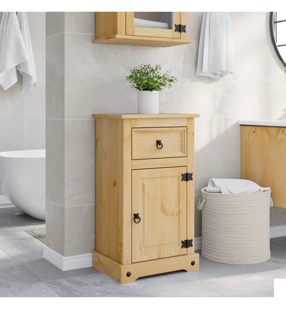 Armoire de salle de bain Corona 45x33x80 cm bois de pin massif