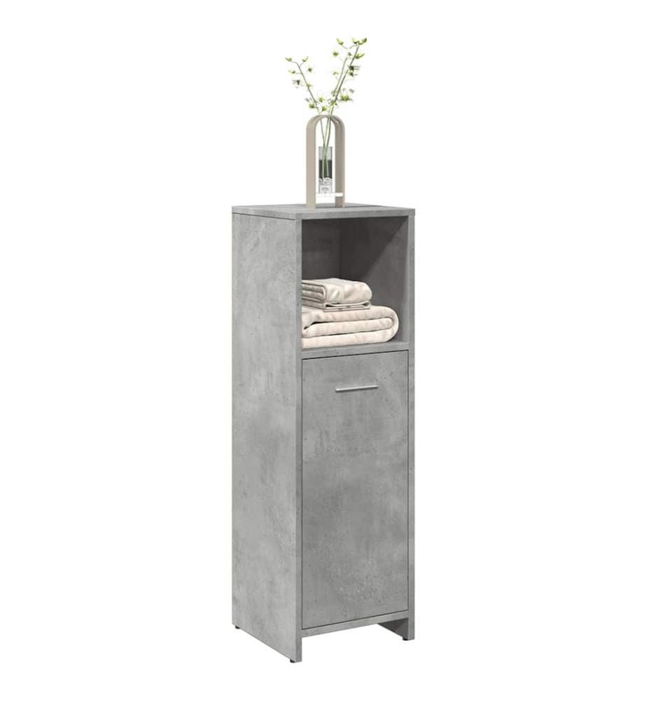 Armoire de salle de bain Gris béton 30x30x95 cm Aggloméré