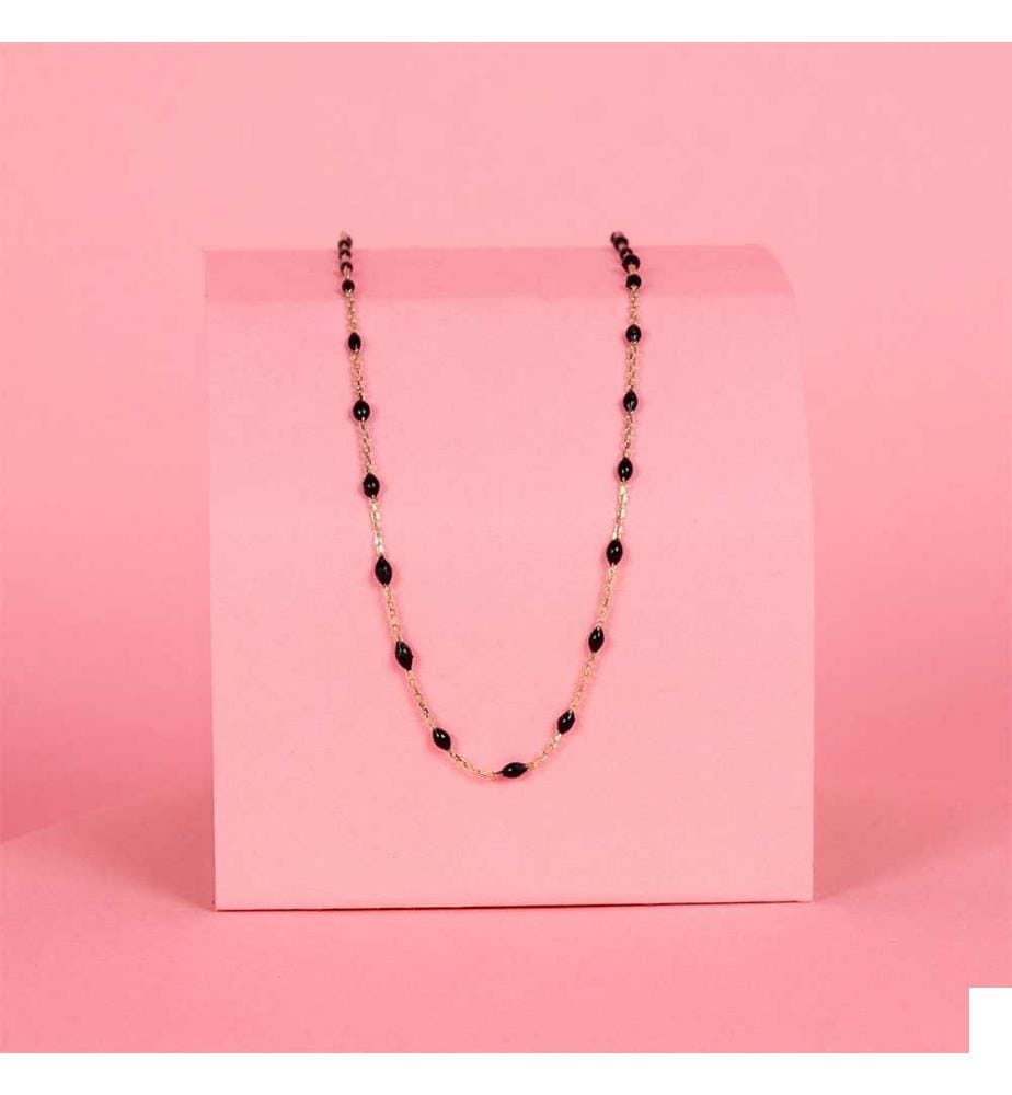 Collier Amada Noir - Or Jaune