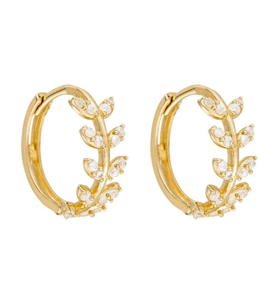 Boucles d'Oreille Feuillette - Or Jaune