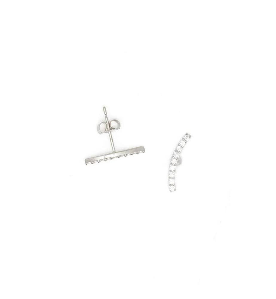 Boucles d'Oreilles Merveille Grimpantes - Or Blanc 375/1000