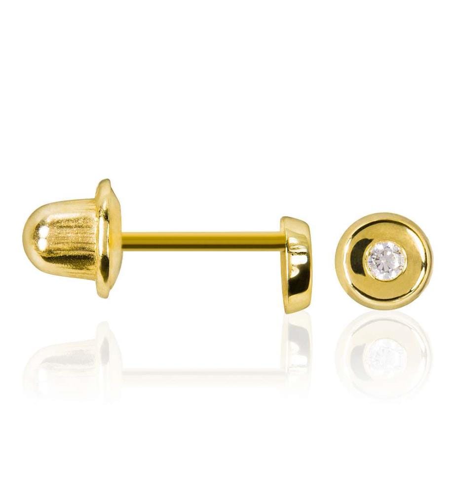 Boucles d'Oreilles Rond - Or Jaune 375/1000