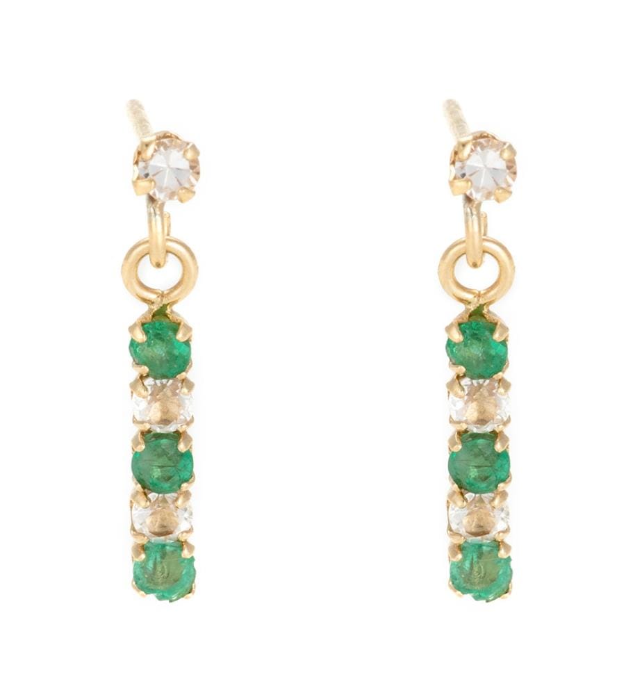 Boucles d'Oreille Quatuor précieux - Or Jaune