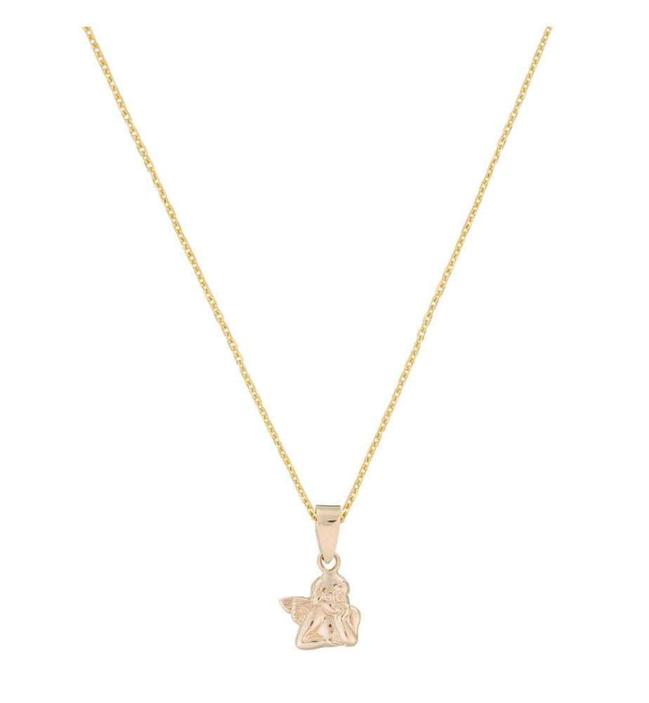 Pendentif Enfant Ange Amoureux - Doré