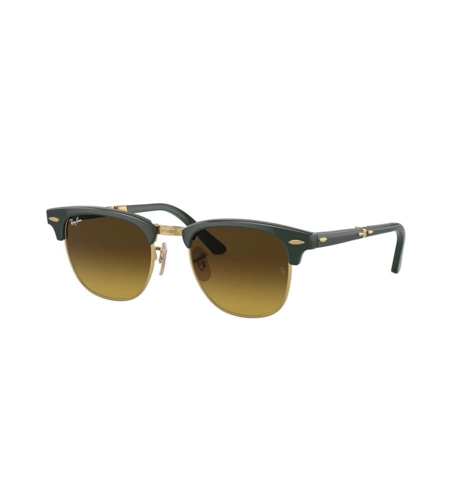 Lunettes de Soleil Clubmaster Pliables - Vert, Doré et Marron