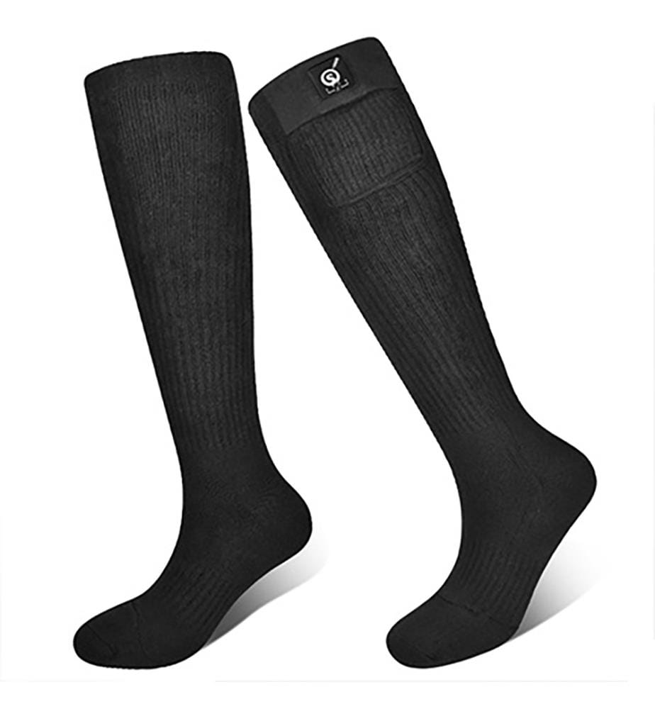 Chaussettes Chauffantes Premium avec Batterie - Noir