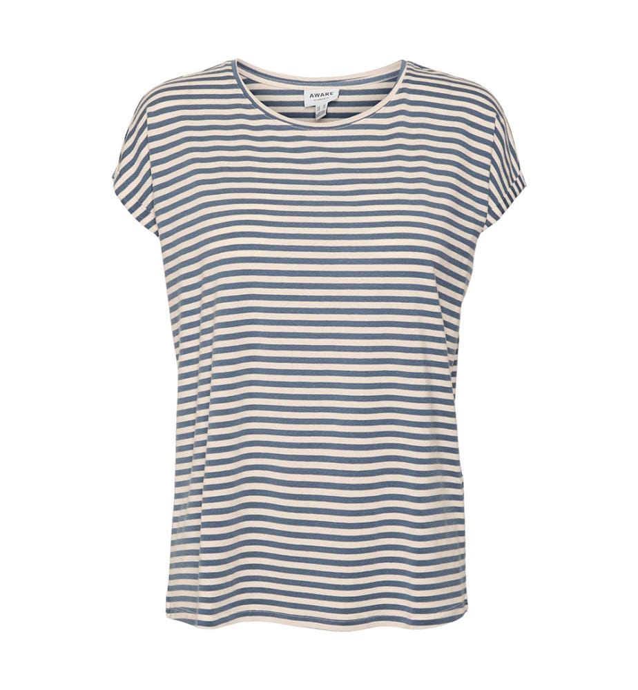 T-shirt à rayures - Bleu