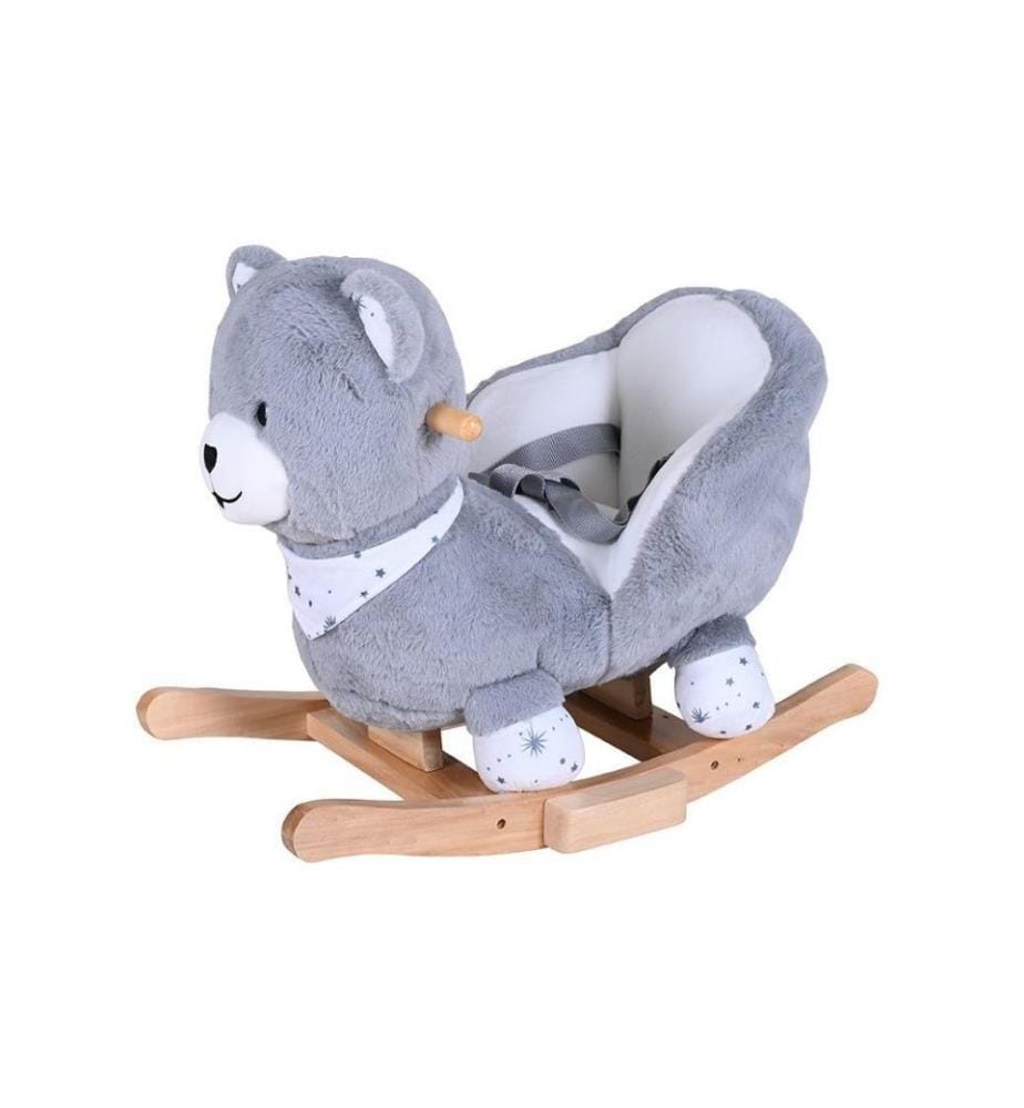 Knorrtoys Animal à bascule Ours Gris clair/Blanc
