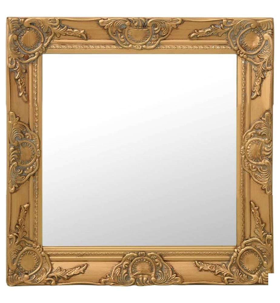 Miroir mural style baroque 50x50 cm Doré