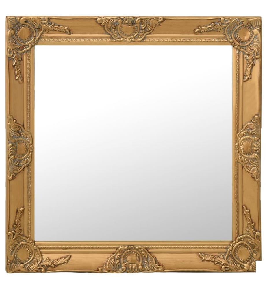Miroir mural style baroque 60x60 cm Doré