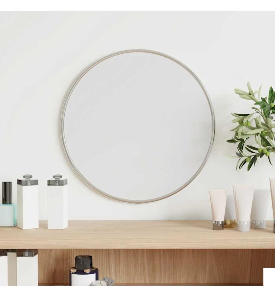 Miroir mural Argenté Ø 30 cm Rond