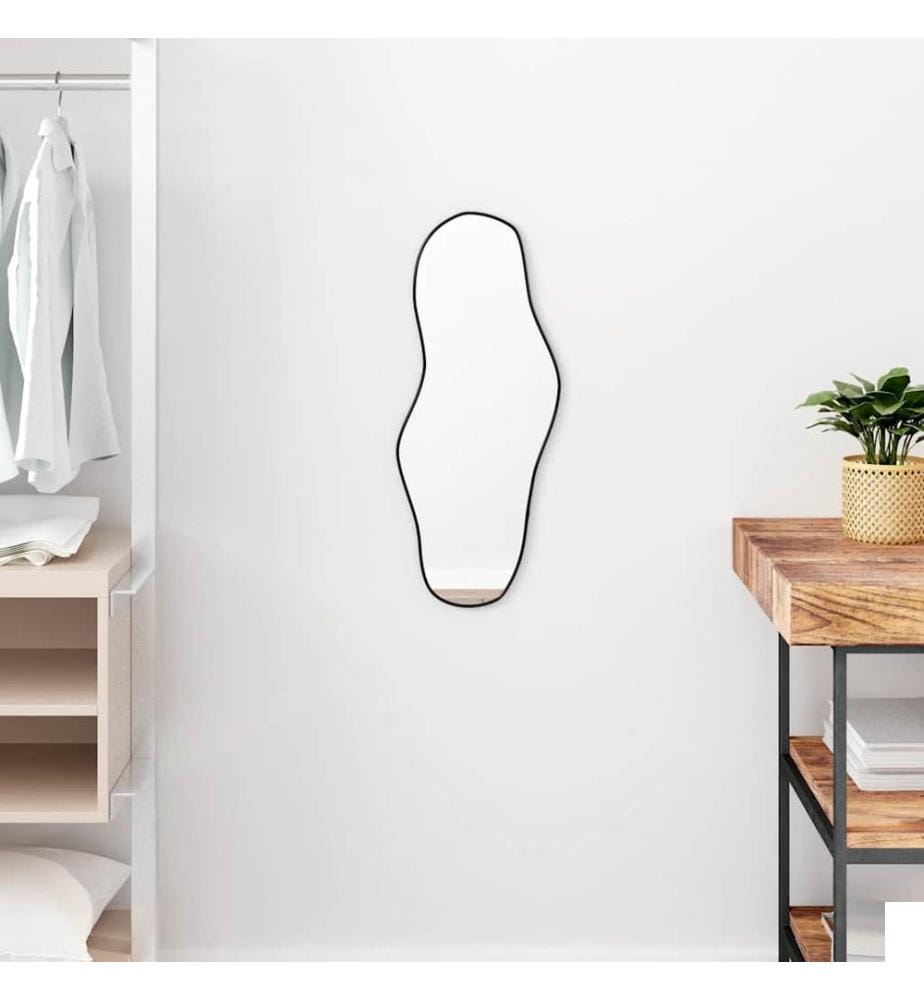 Miroir mural Noir 60x25 cm