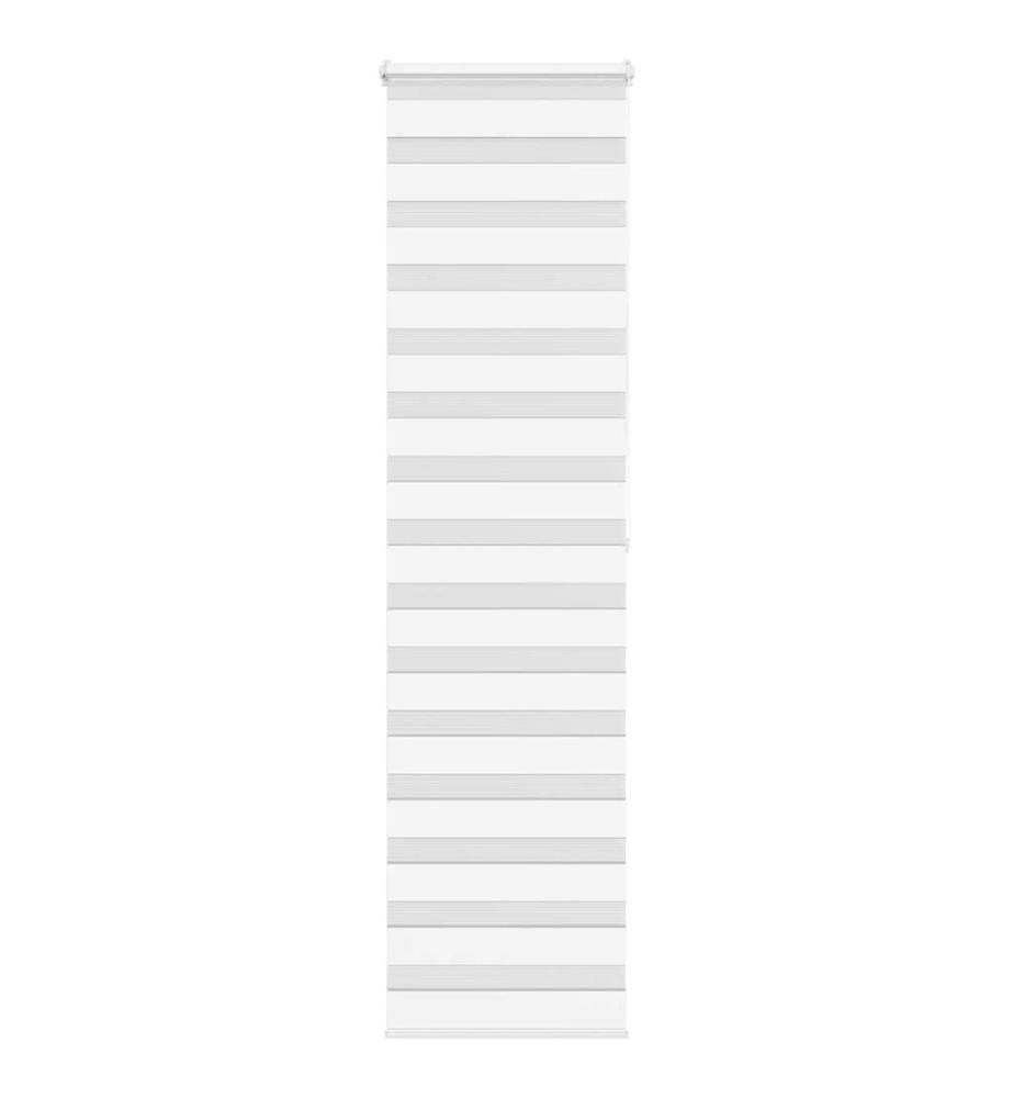 Store zèbre blanc 65x200 cm largeur du tissu 60,9 cm polyester