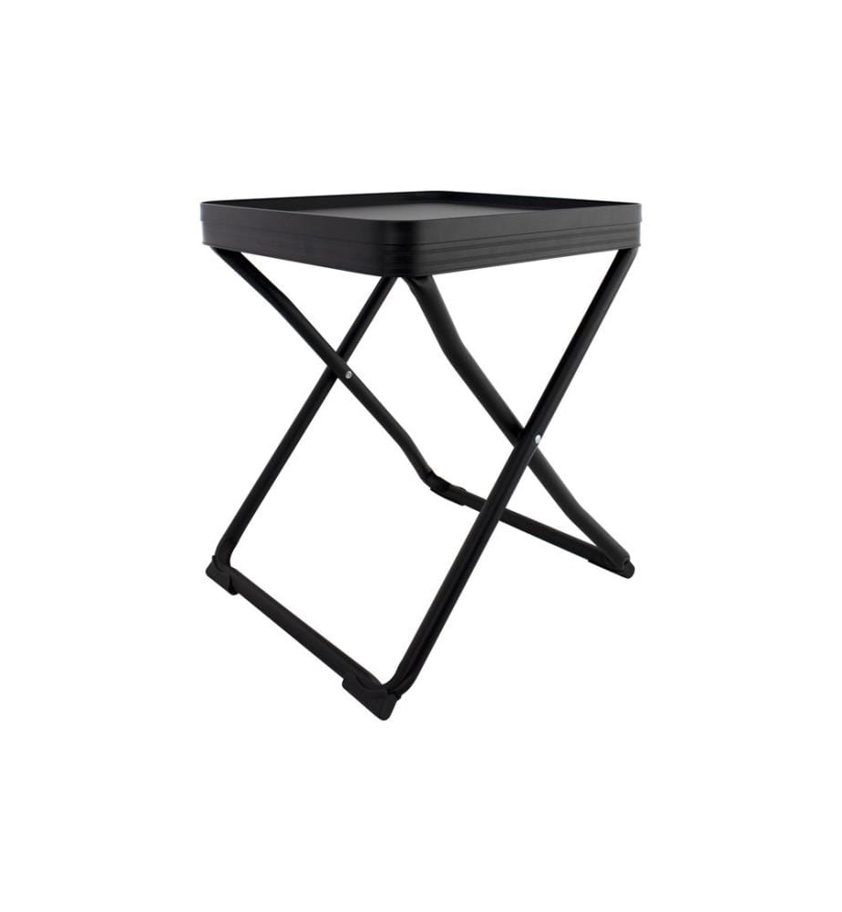 Eurotrail - Tabouret de camping Bari avec plaque Noir/Gris