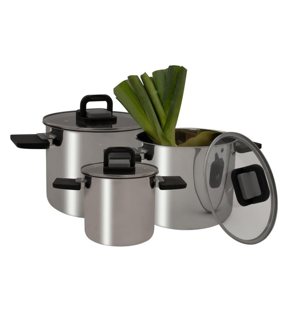 Eurotrail - Ustensiles de cuisson Set Dublin XL Set de cuisine 3 pièces Avec poignées pliantes
