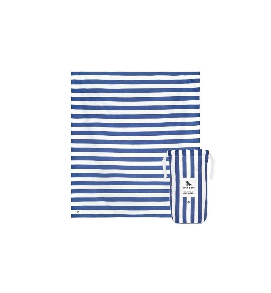 Dock & Bay - Couverture de pique-nique Whitsunday Blue 170 x 240 cm