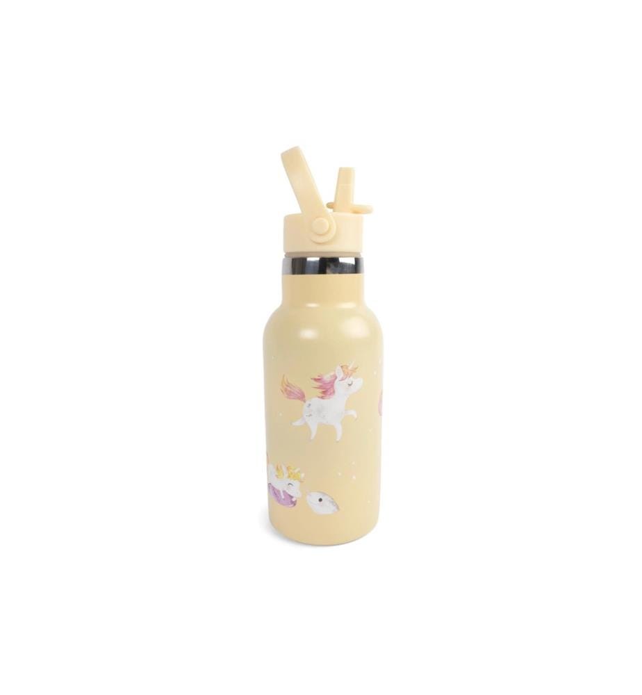 Filibabba - Bouteille en acier inoxydable Unicorn Shore 350 ml, Jaune