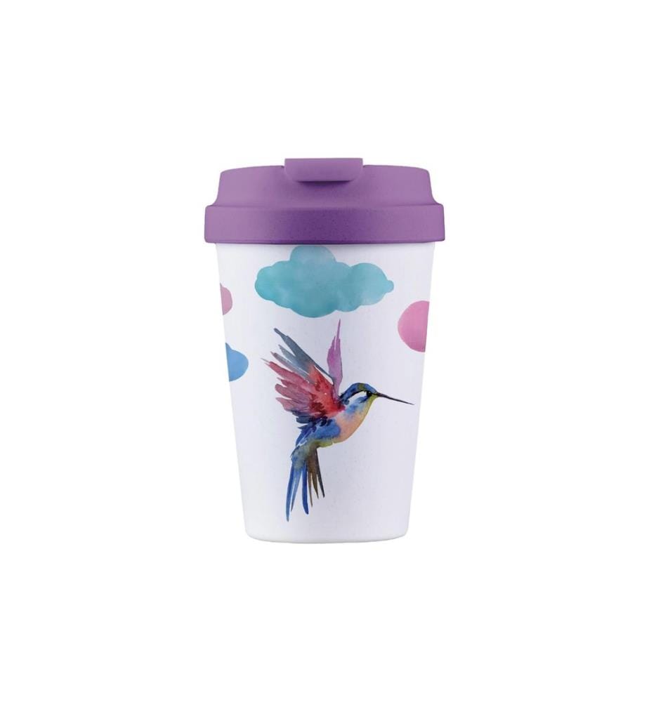 BioLoco - Gobelet de plein air Easy Cup-Watercolor bird 350 ml