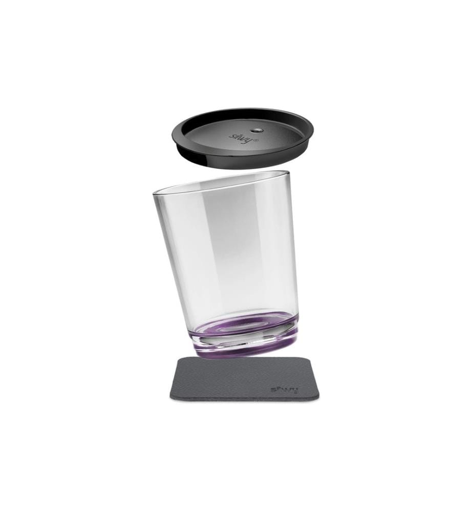 Silwy - Gobelet magnétique en plastique Triple Violet