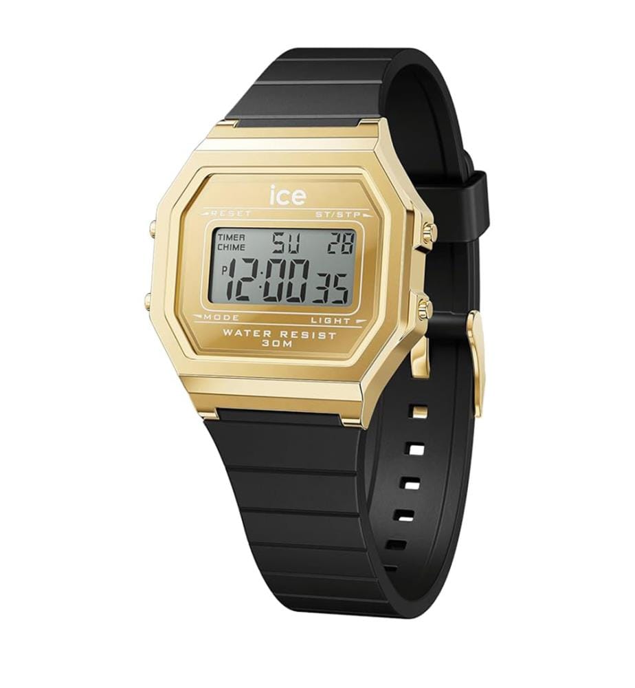 Montre à quartz en silicone noir - 32 mm
