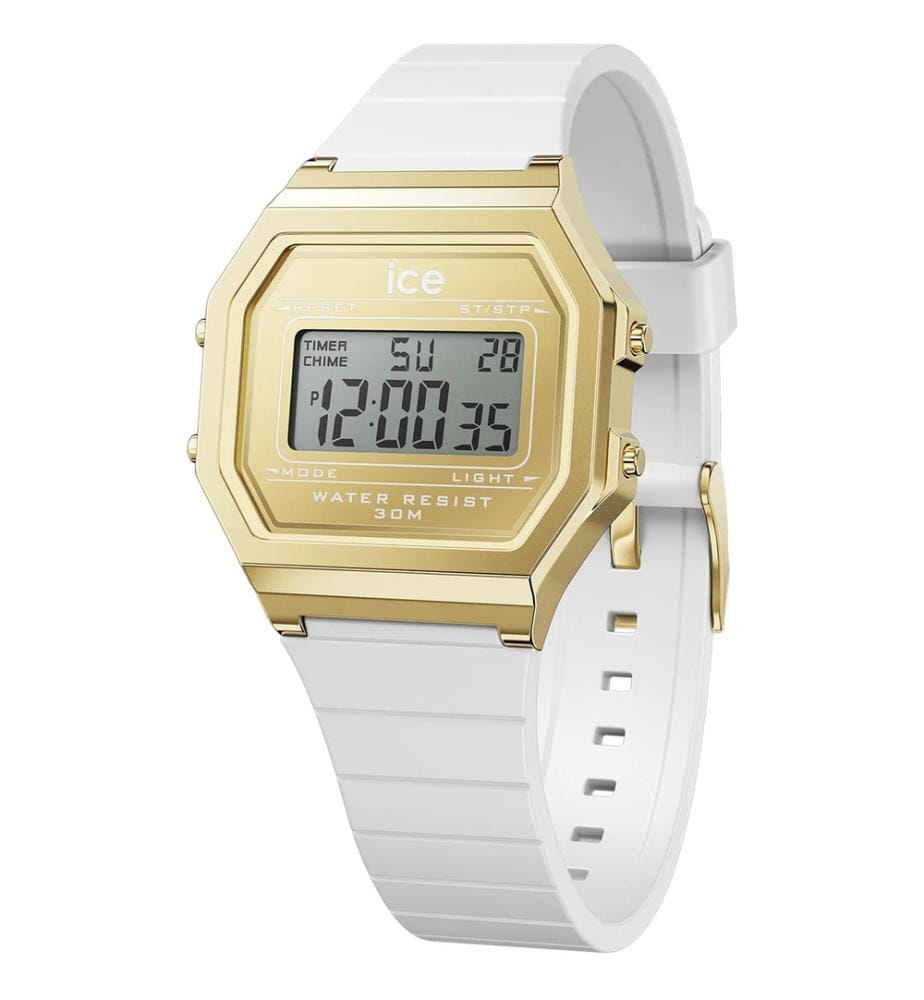Montre à quartz en silicone blanc - 32 mm