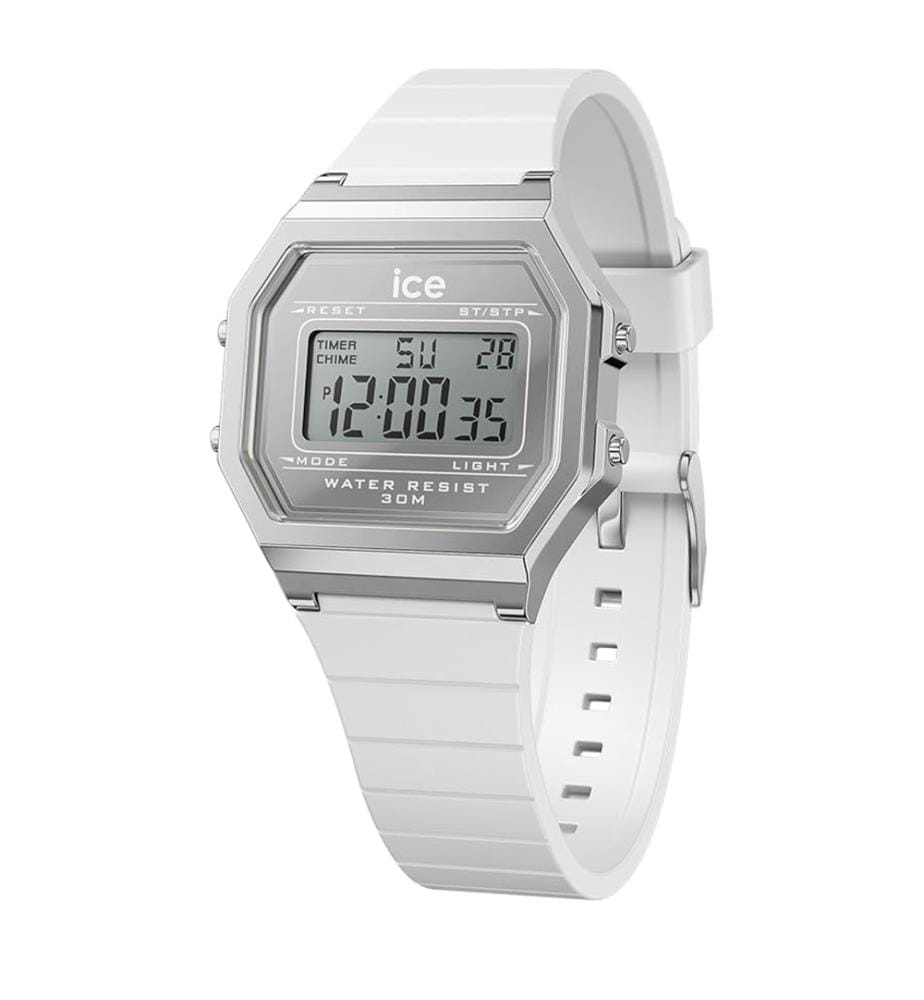Montre à quartz en silicone blanc - 32 mm