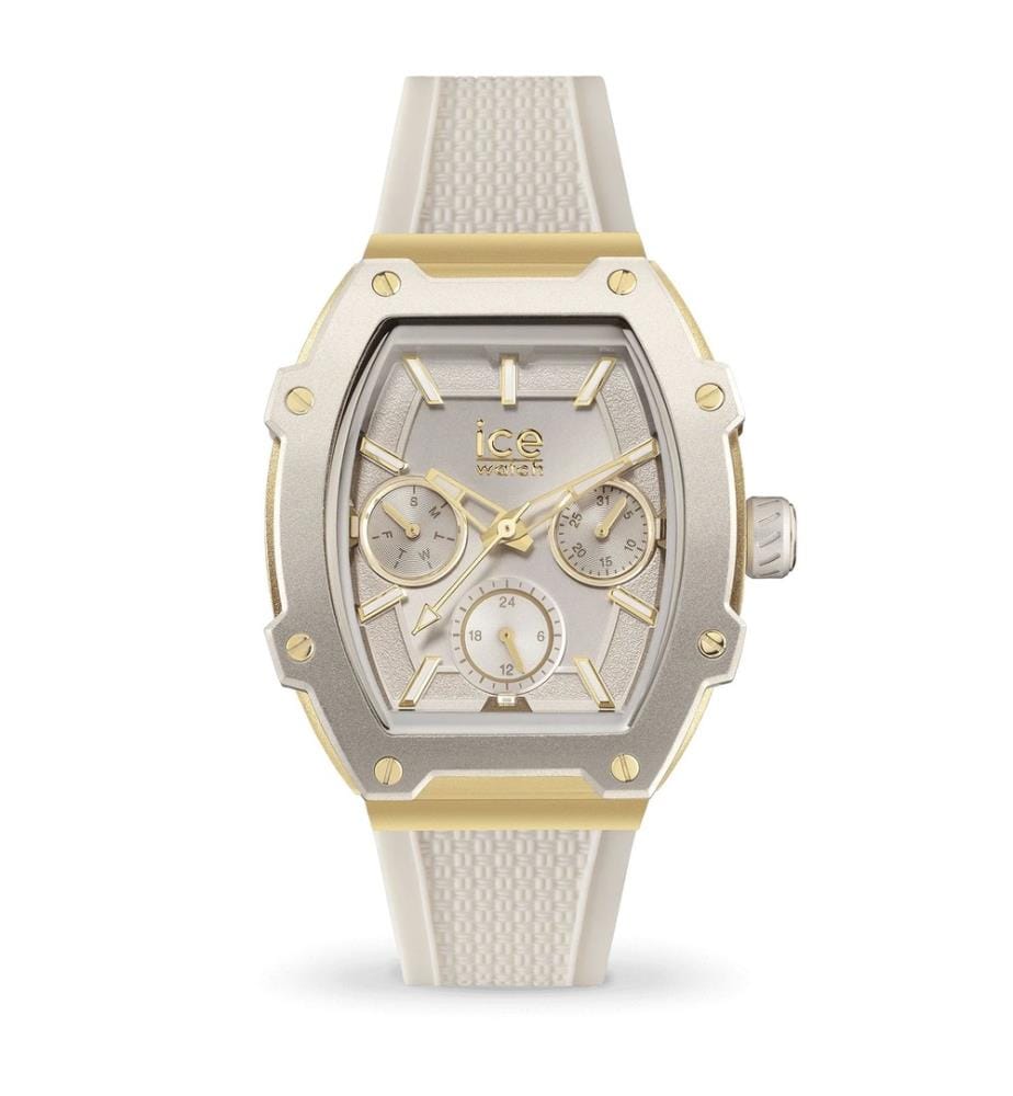 Montre à quartz en silicone blanc - 35 mm