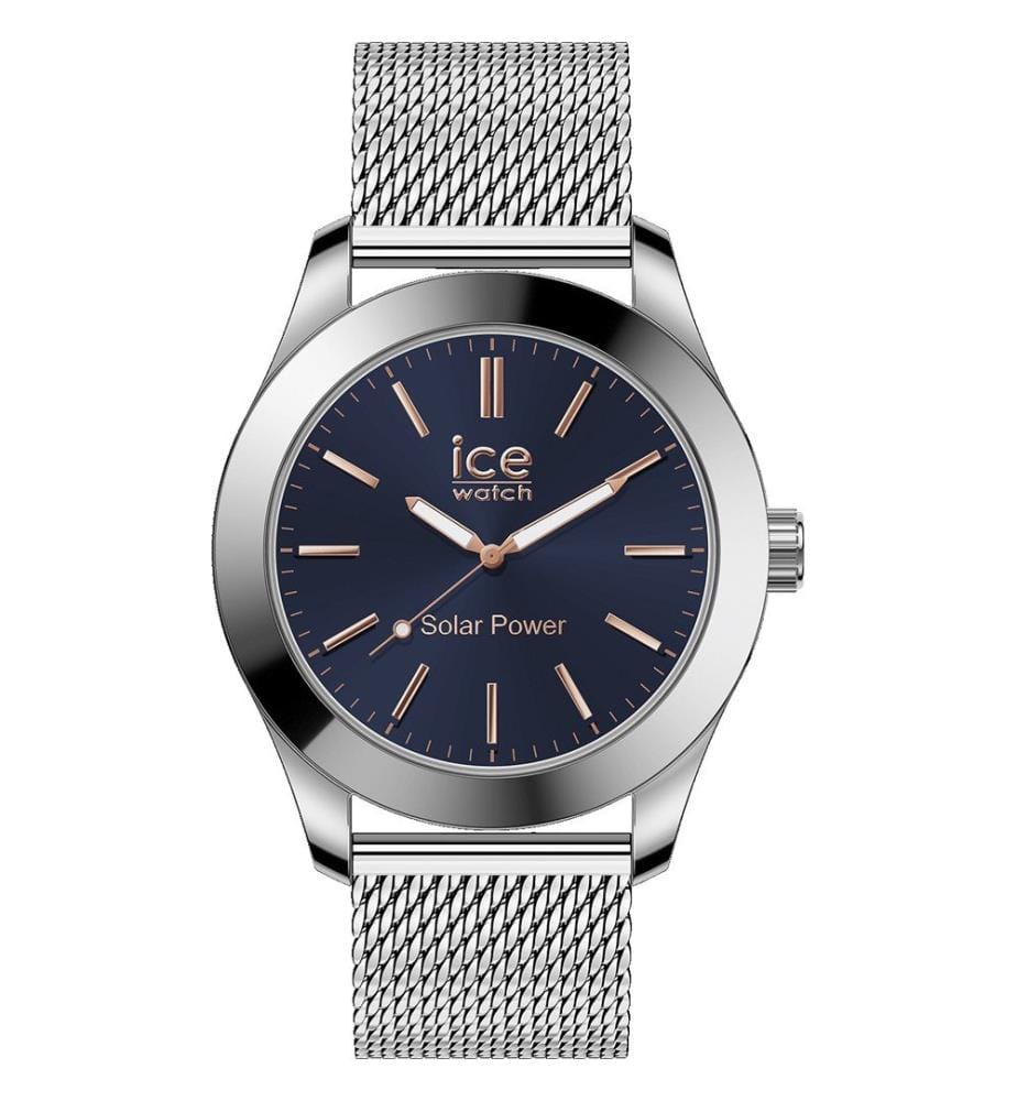 Montre solaire en acier inoxydable gris - 40 mm