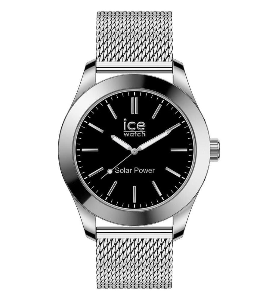 Montre solaire en acier inoxydable gris - 40 mm