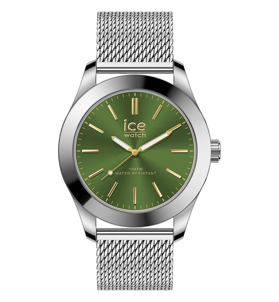 Montre à quartz en acier inoxydable gris - 40 mm