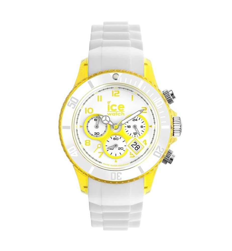 Montre à quartz en caoutchouc blanc - 38 mm