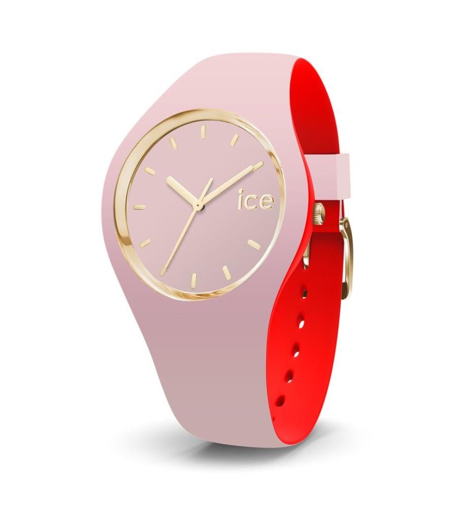 Montre à quartz en silicone rose - 40 mm