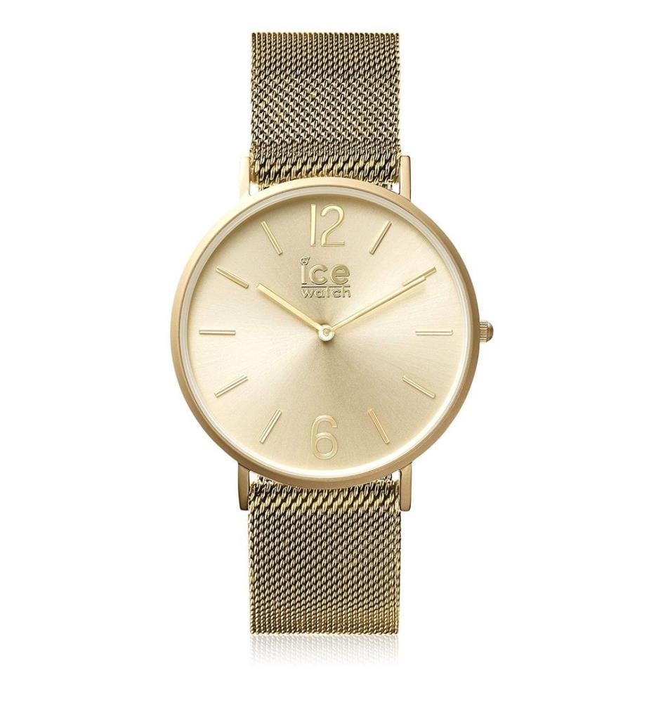 Montre à quartz en acier doré - 36 mm