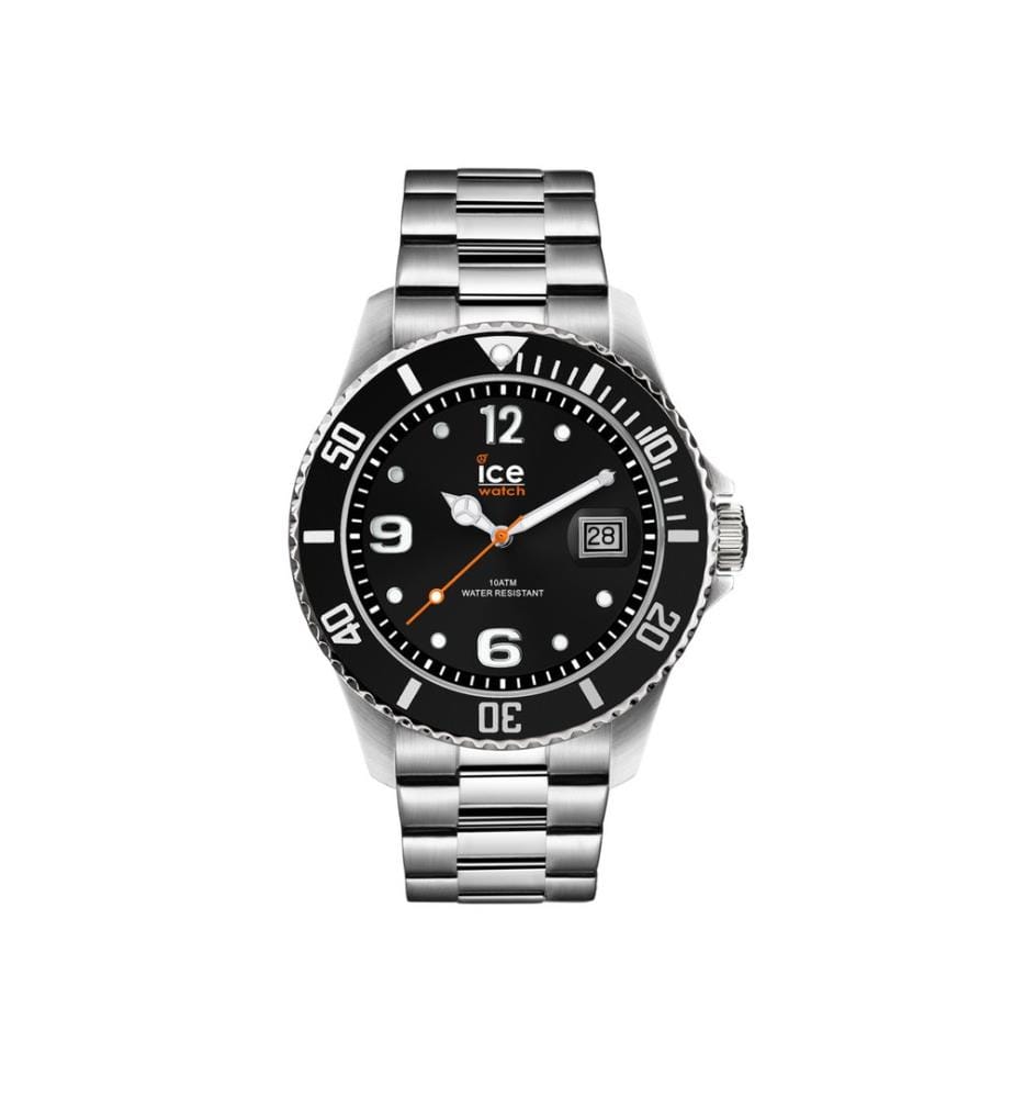 Montre à quartz en acier inoxydable argenté - 40 mm