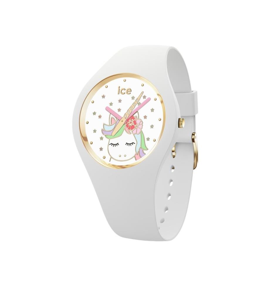 Montre à quartz en silicone blanc - 36 mm