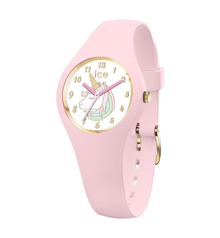 Montre à quartz en silicone rose - 34 mm