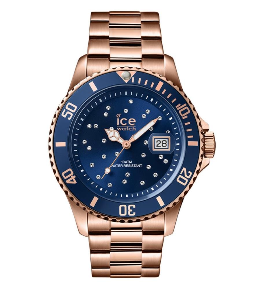 Montre à quartz en acier rose - 40 mm