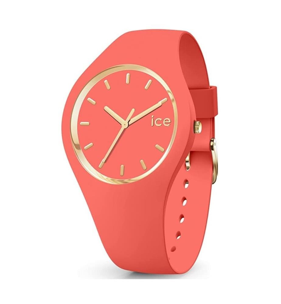 Montre à quartz en silicone rose - 34 mm