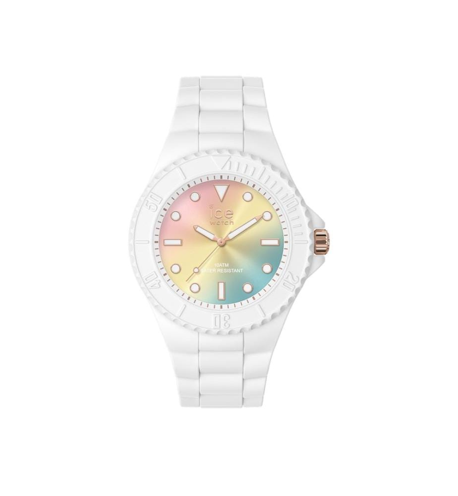 Montre à quartz en caoutchouc blanc - 40 mm