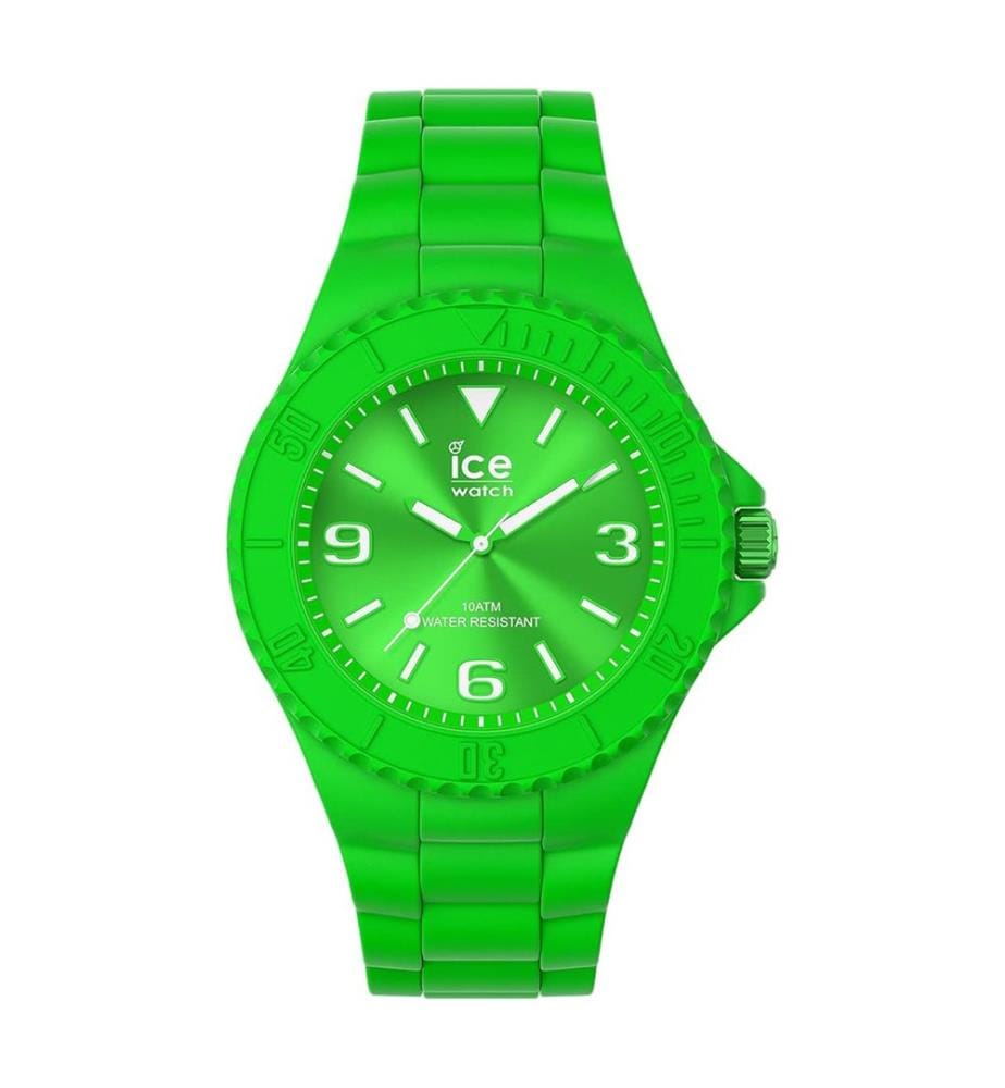 Montre à quartz en silicone vert - 40mm