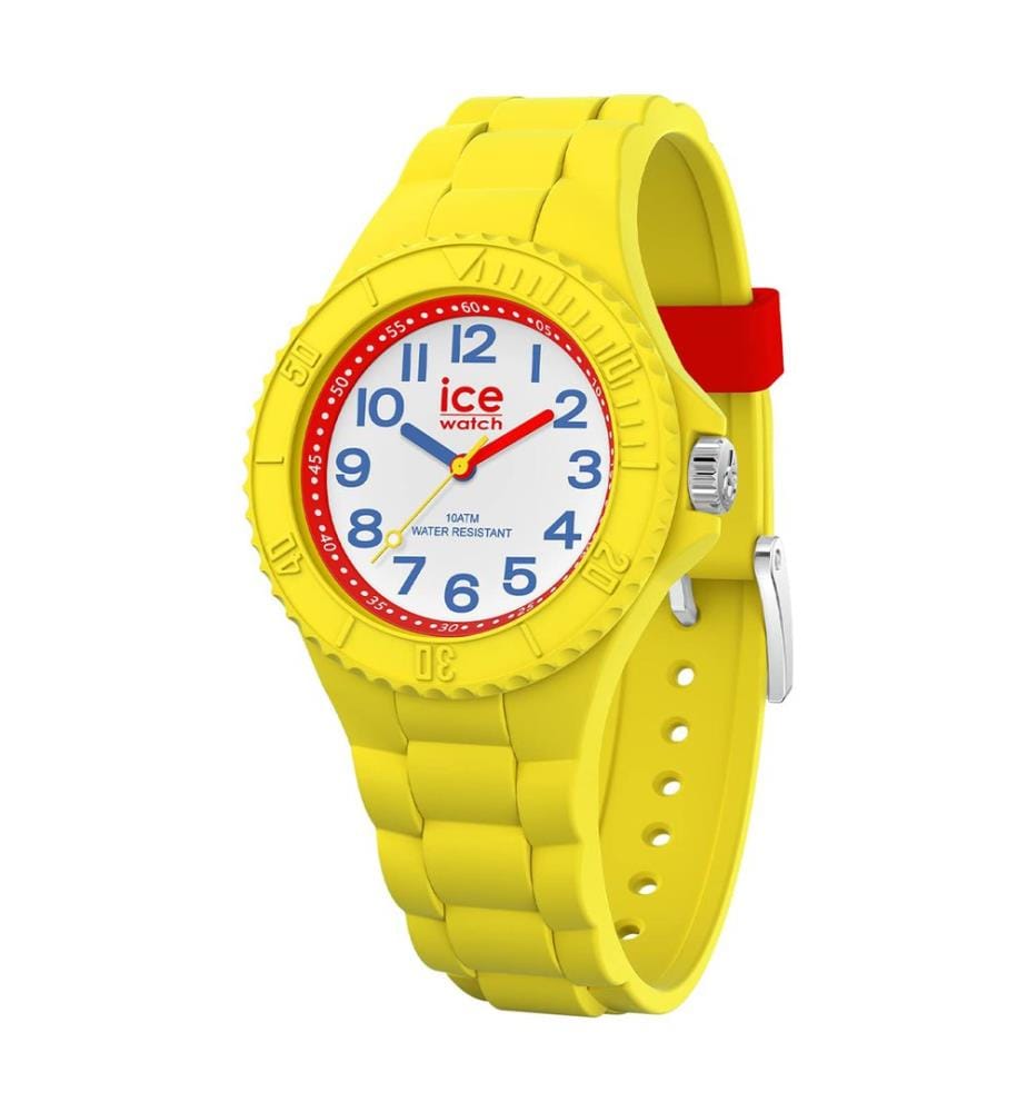 Montre à quartz en silicone jaune - 30 mm