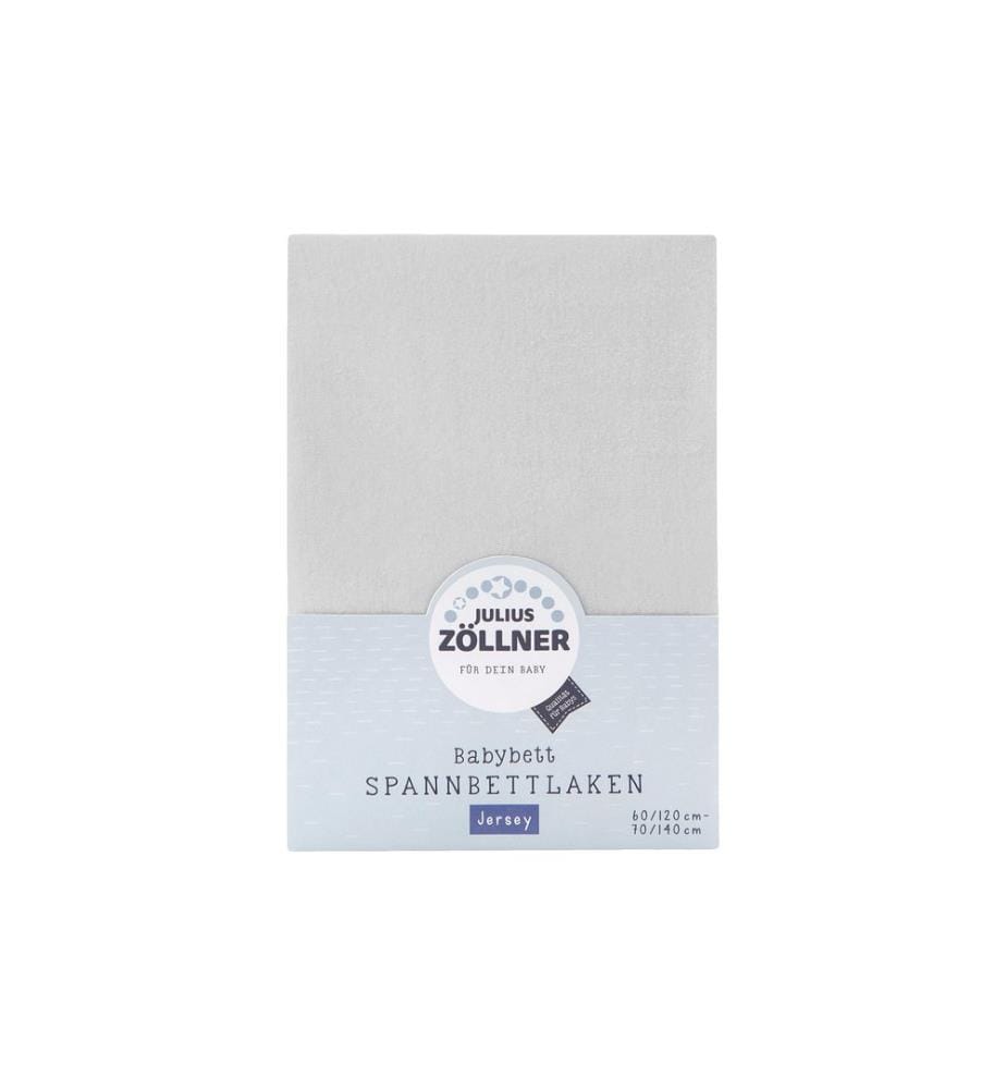 JULIUS ZÖLLNER - Drap de lin Jersey gris clair 70 x 140 cm