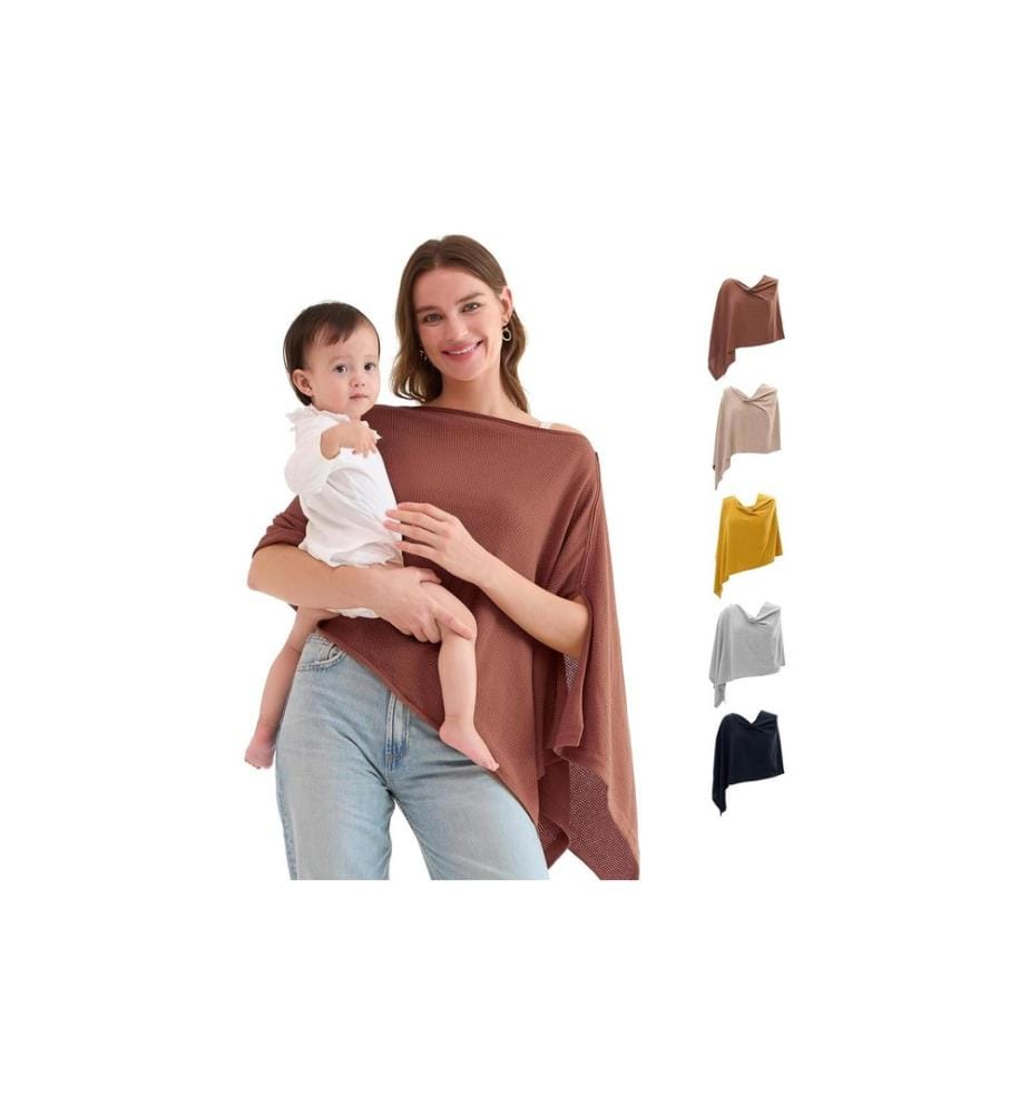 momcozy Serviette en gaze Rose-taupe, 25.5 cm/110 cm x 22.8 cm/74.9 cm
