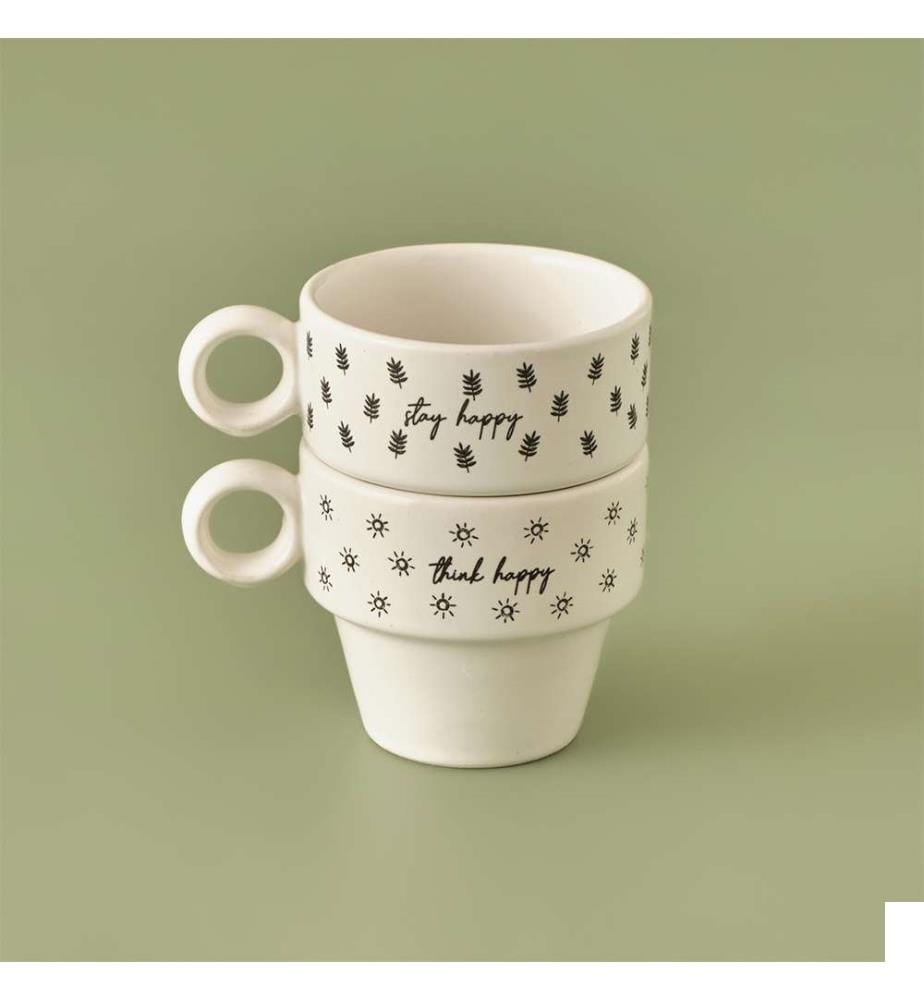 Lot de 2 tasses espresso Simple 105 cc - Multicolore