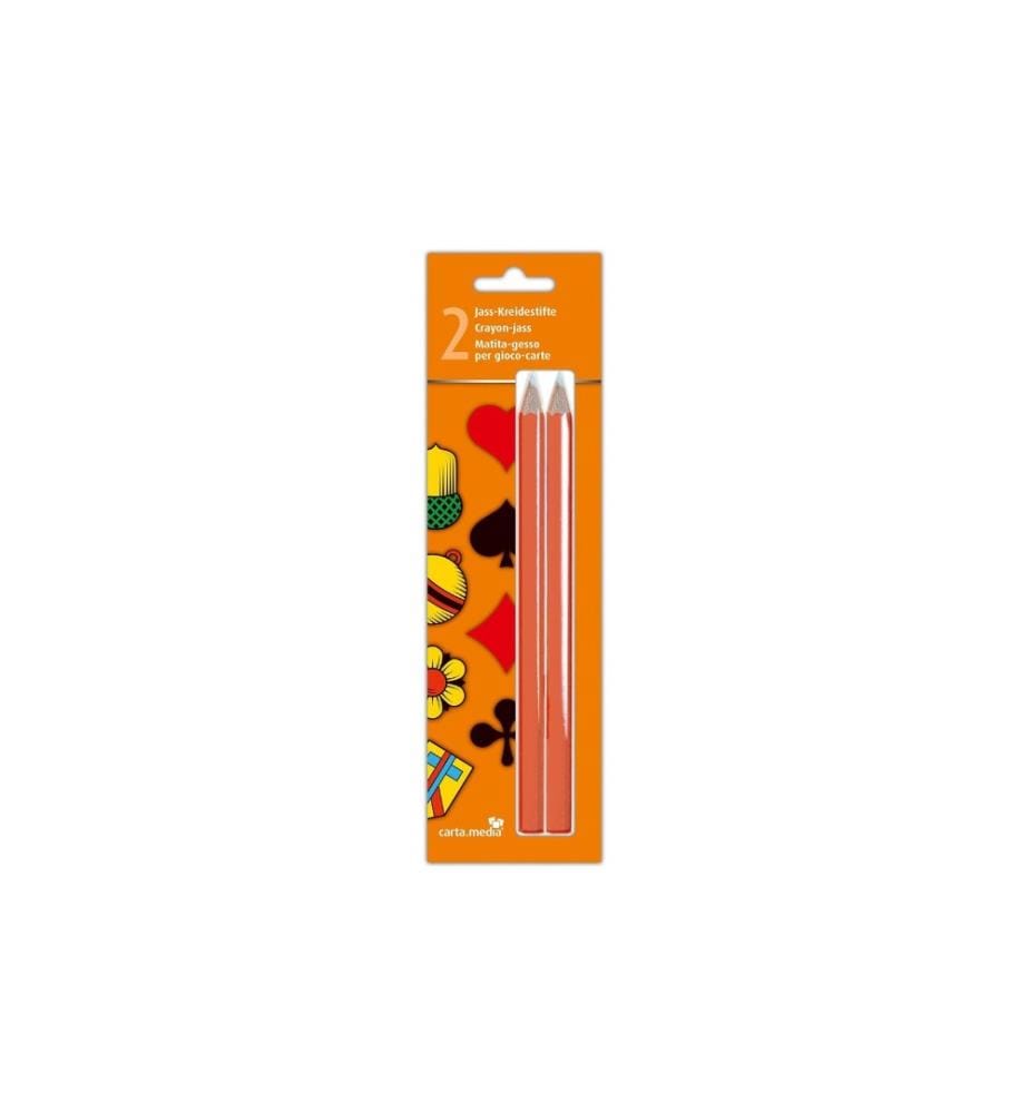CARTA.MEDIA - Crayon craie 2 crayons de couleur Jass sous blister