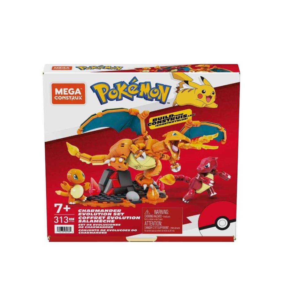 MEGA CONSTRUX - Pokémon Glumanda Evolution Set