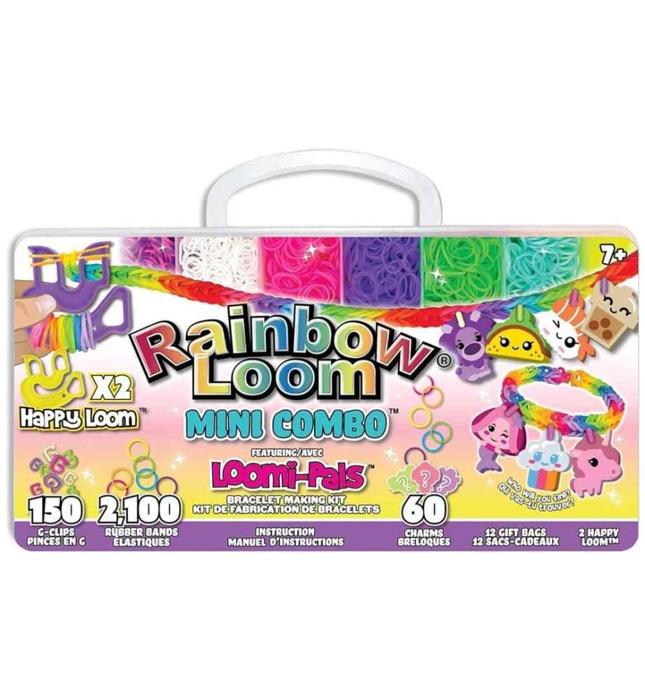 BANDAI - Kits de bricolage Rainbow Loom  Mini Combo  Loomi Pals